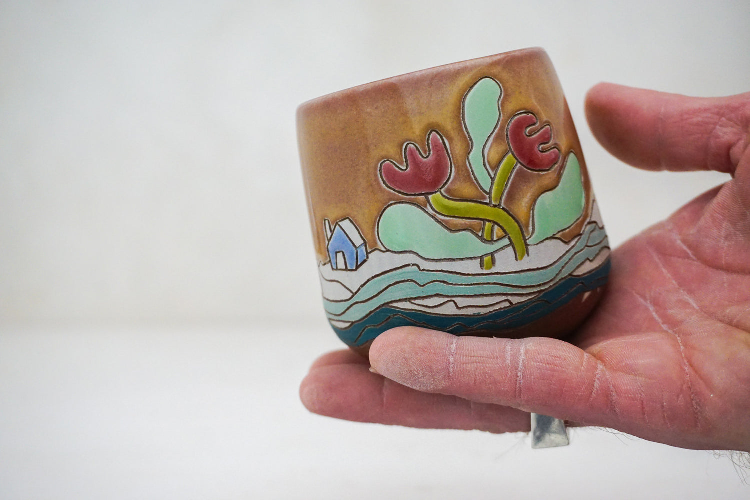 House Tulip Cup in Mulberry rust