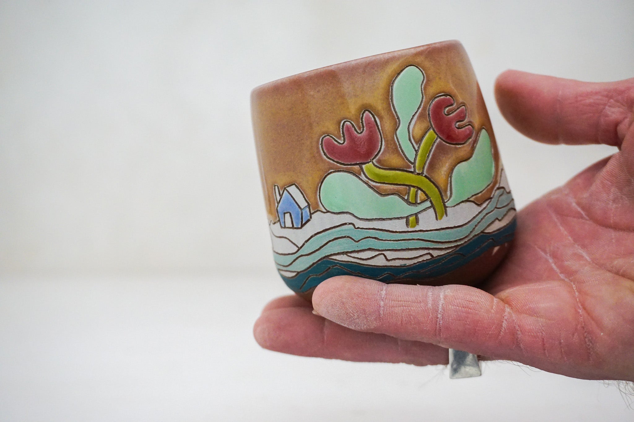 House Tulip Cup in Mulberry rust