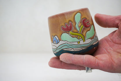 House Tulip Cup in Mulberry rust