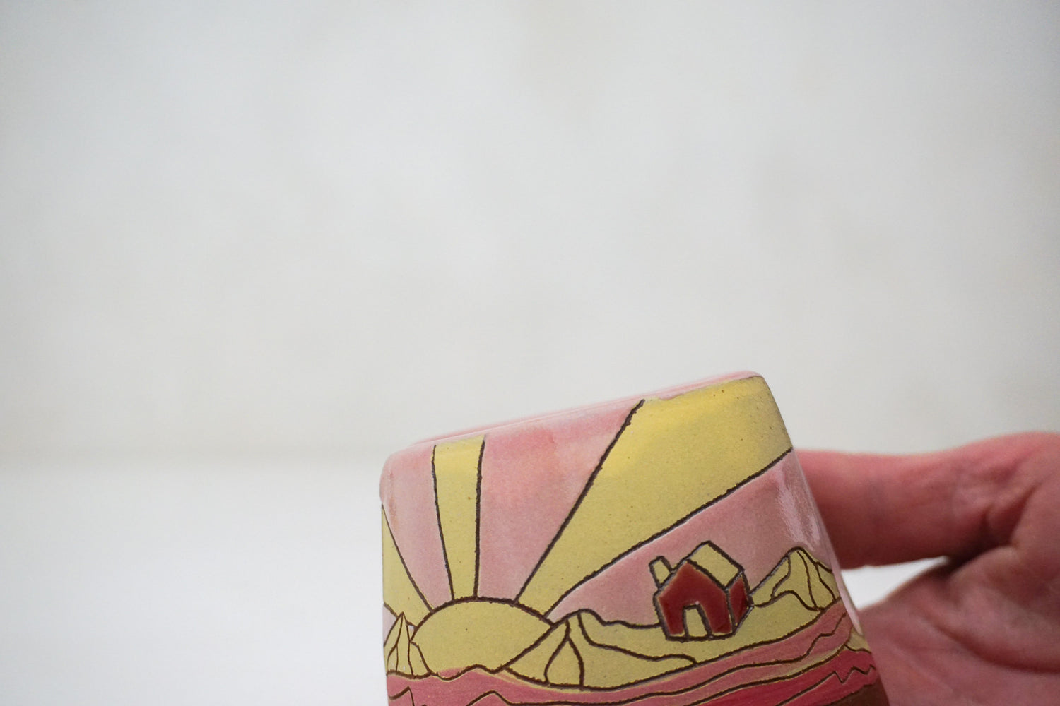 Sunburst house Sponge Holder in Pink