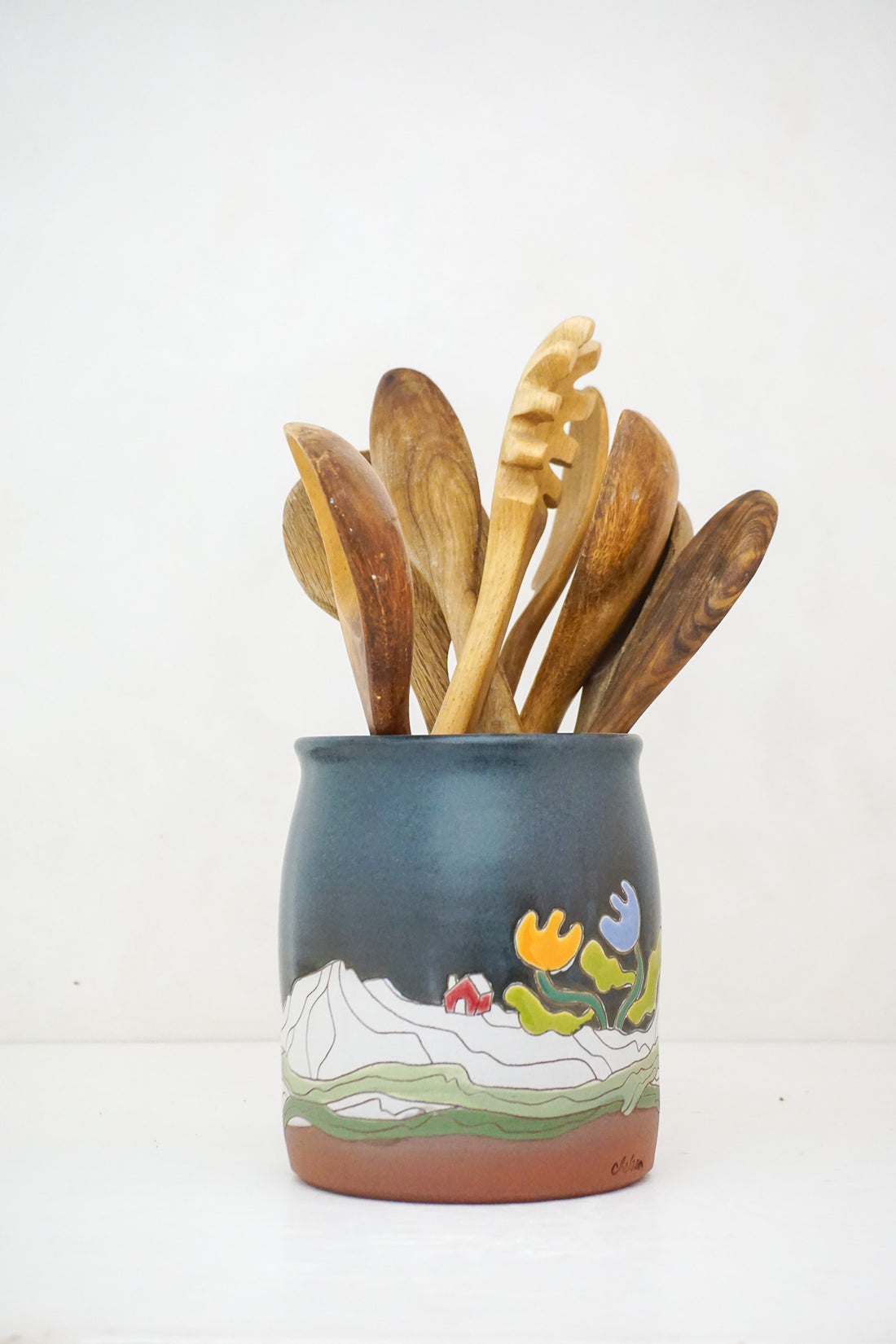 House &amp; Tulips Utensil Holder in Darby