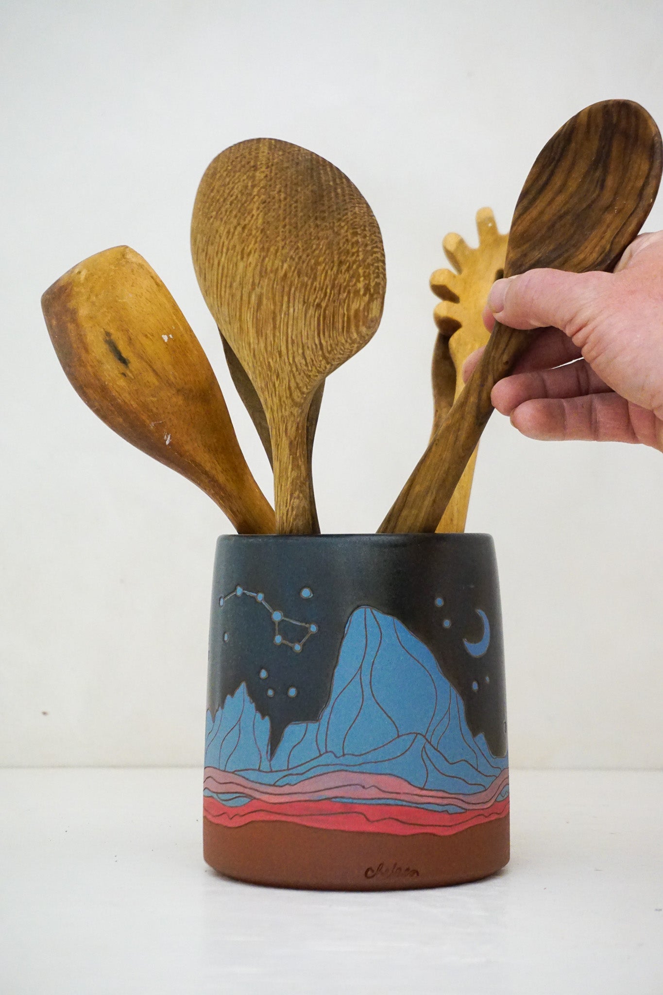 W Teton Blues Dipper Utensil Holder