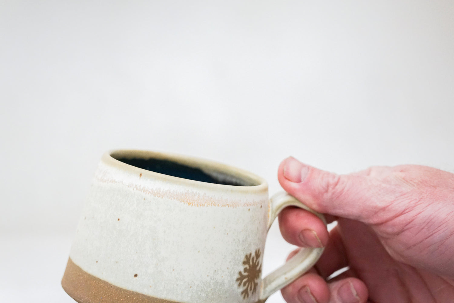 Plains Snowflake short mug in Bone