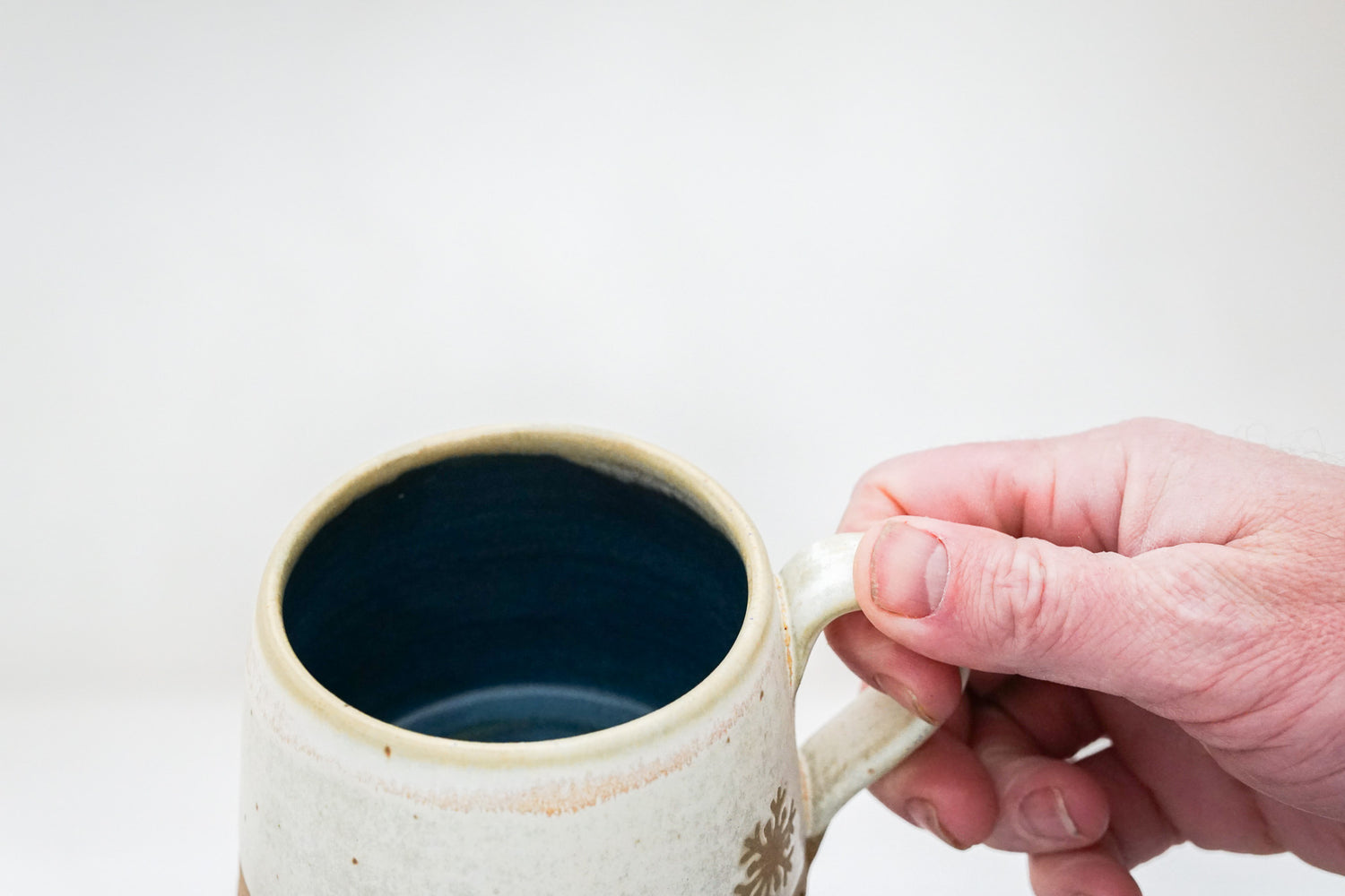 Plains Snowflake short mug in Bone