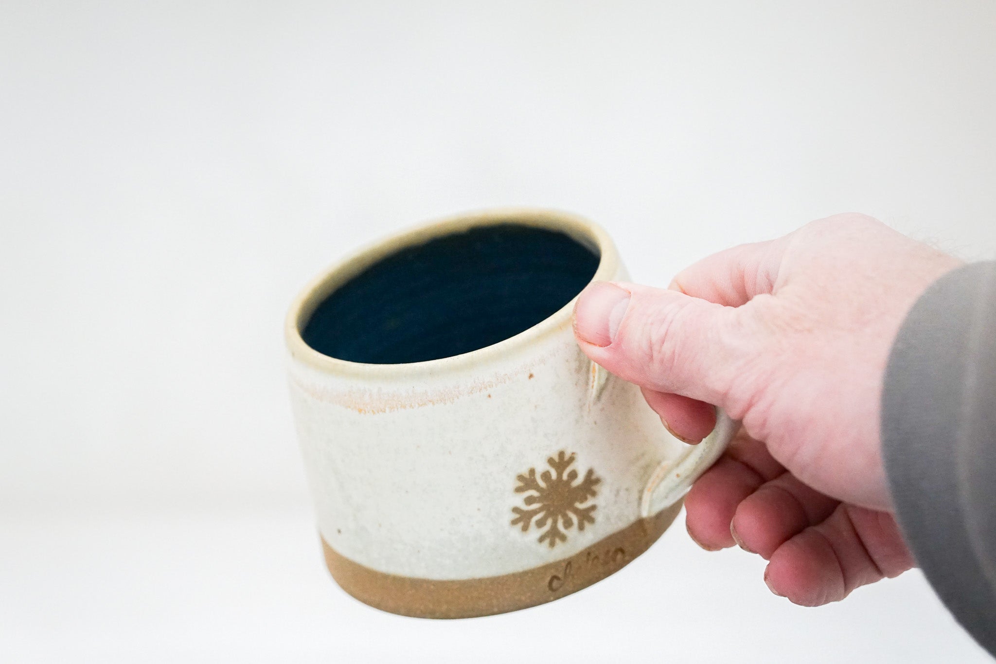 Plains Snowflake short mug in Bone