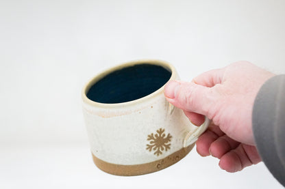 Plains Snowflake short mug in Bone