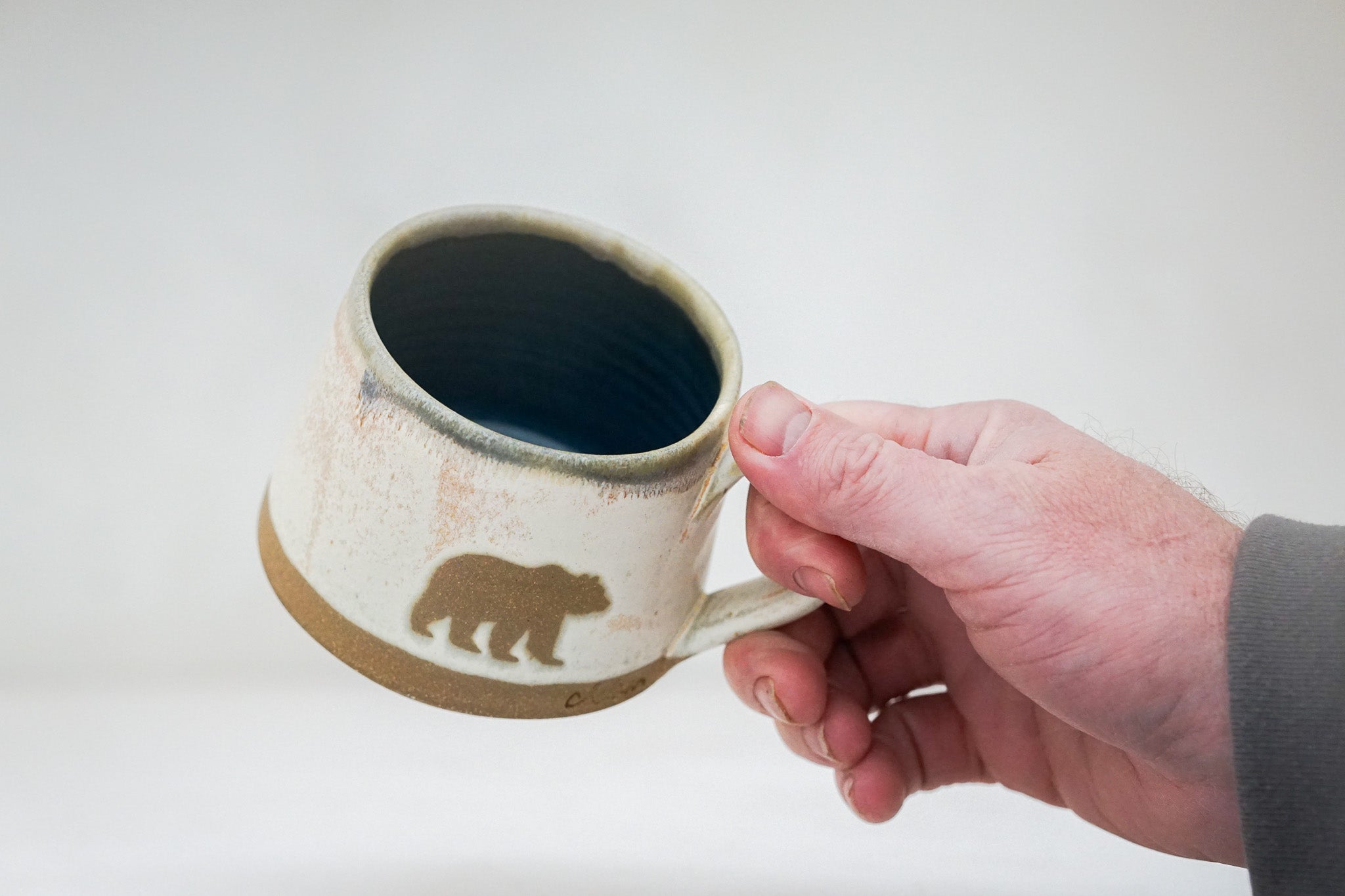 Plains Grizzly short mug in Bone