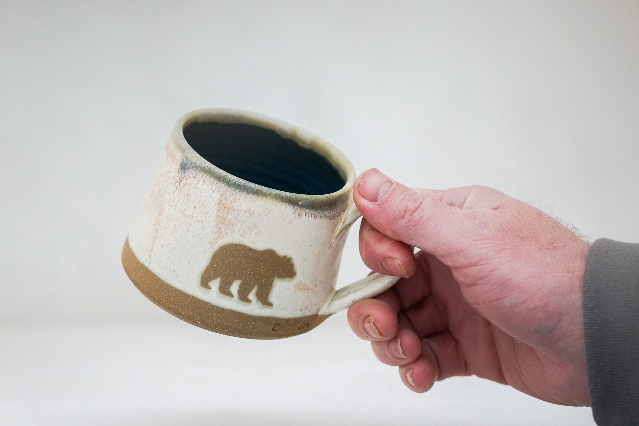 Plains Grizzly short mug in Bone