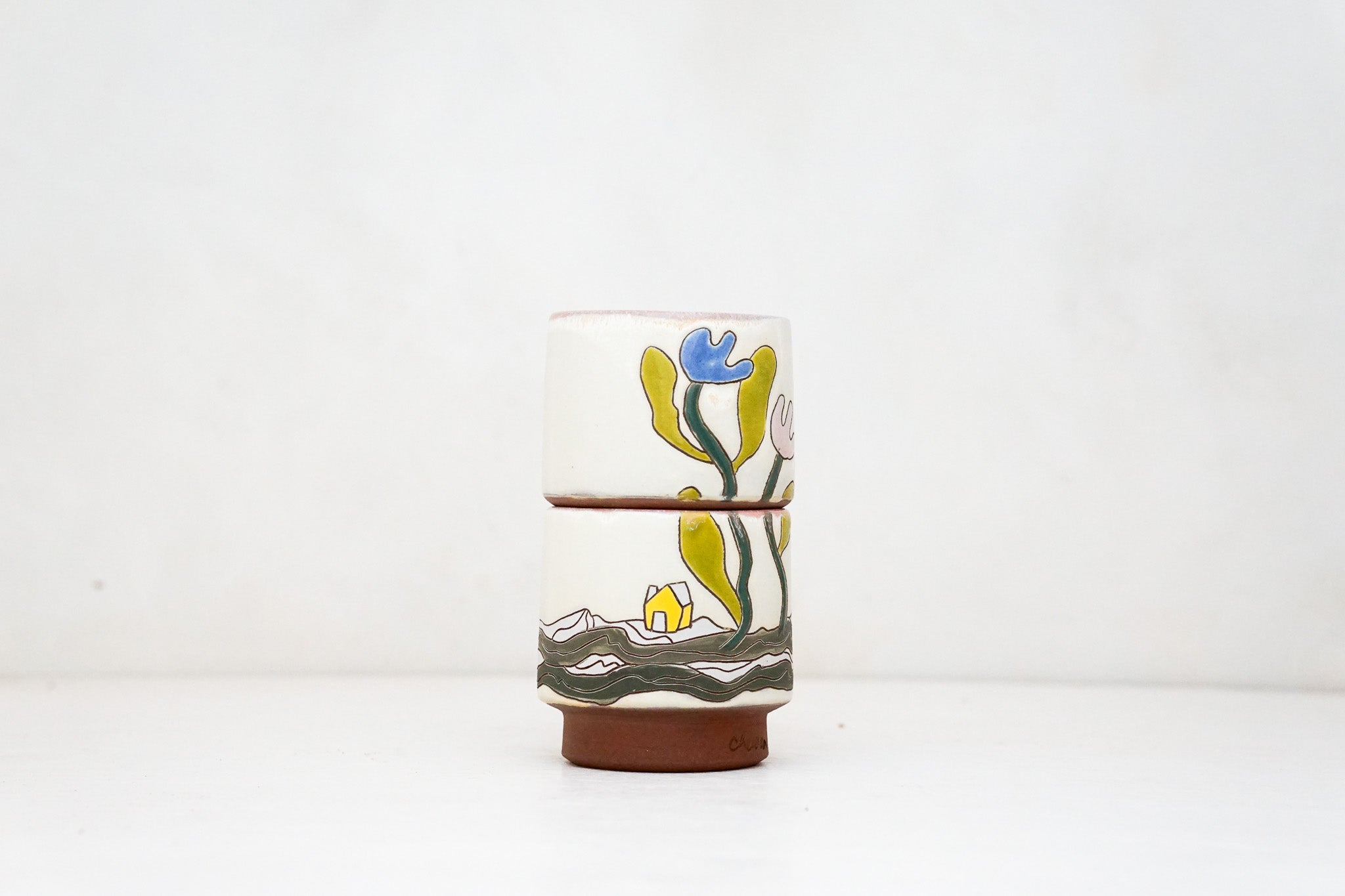 House and Tulips Stackers (Twofer)