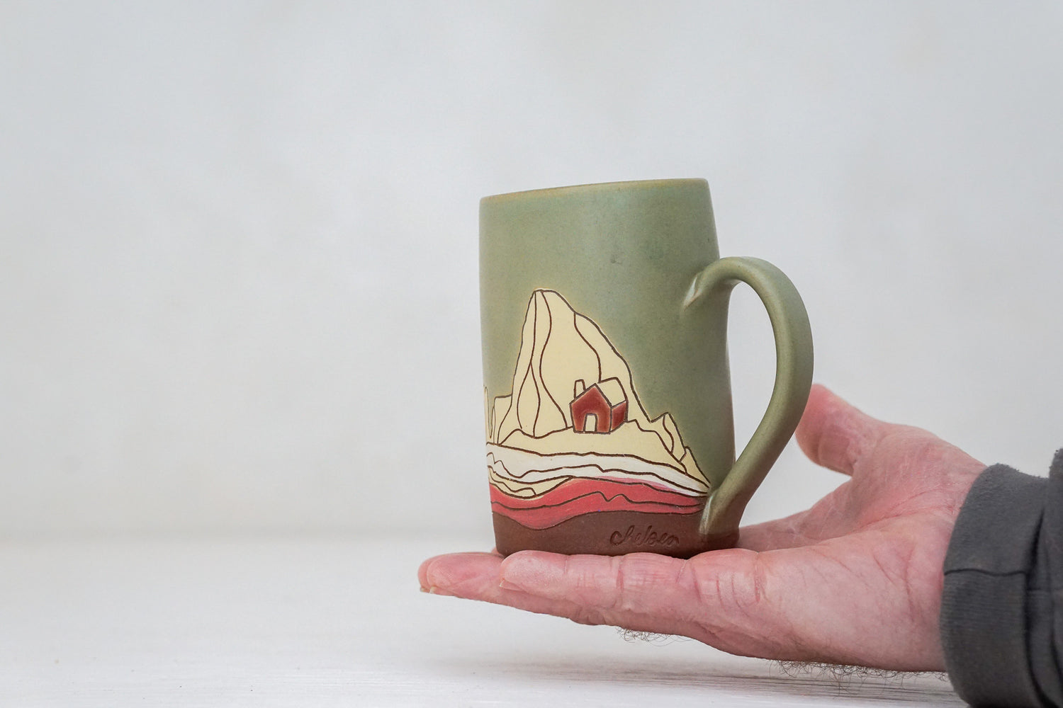 W Teton House mug in Sage