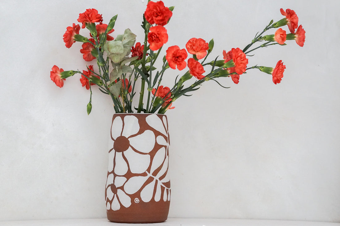 Carved Flower Vase