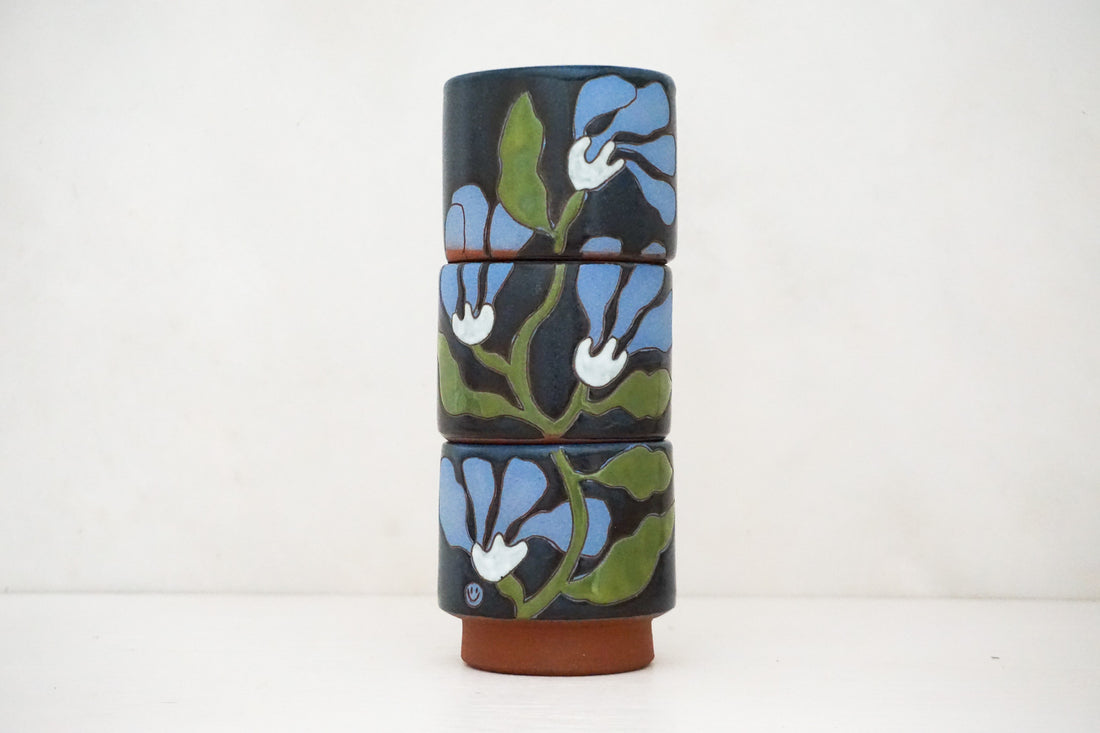 Dancing flower stacker cups in Darby