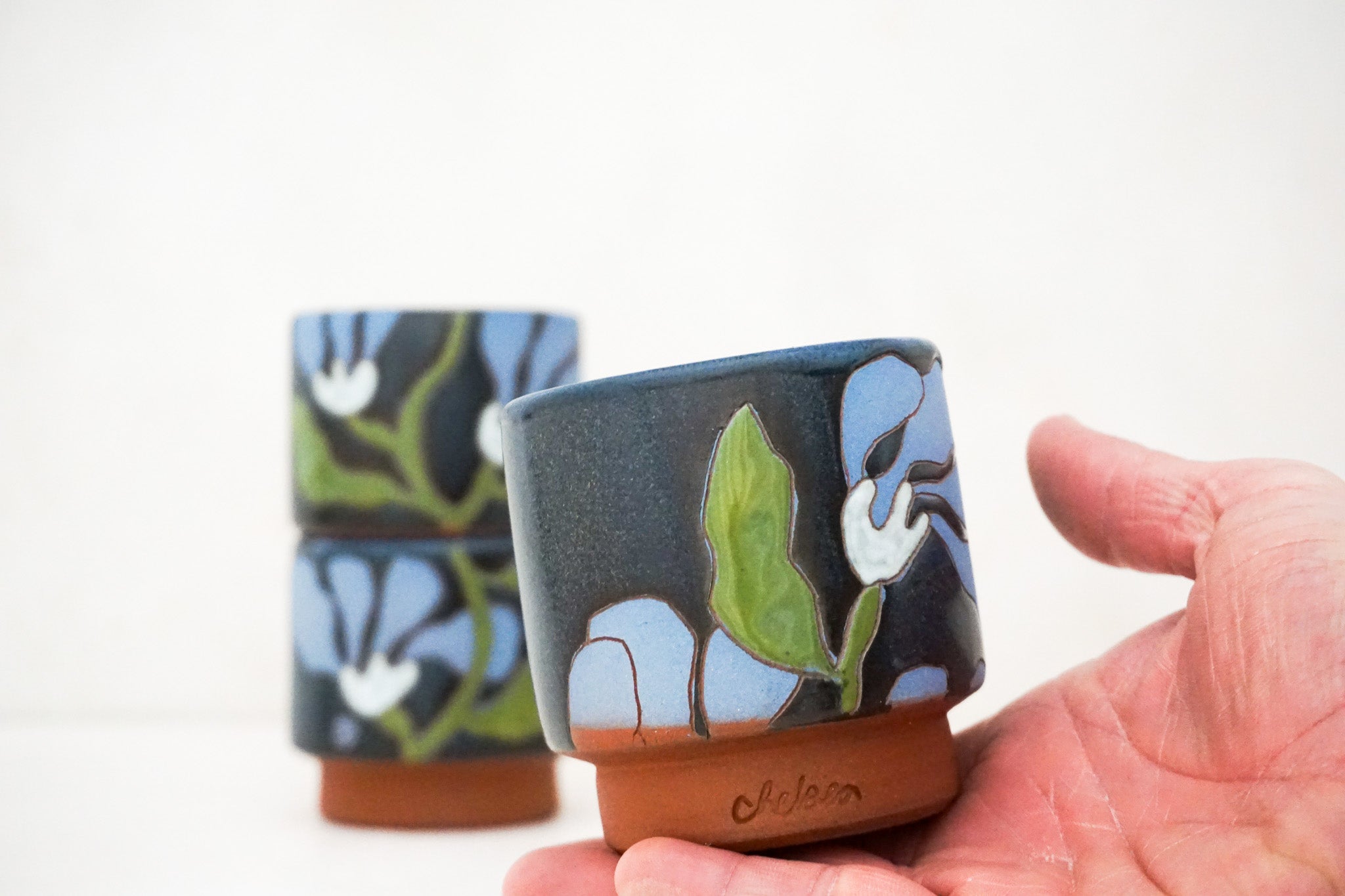 Dancing flower stacker cups in Darby