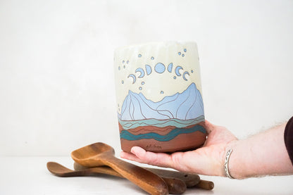 Blue Mtn Moon Phase Utensil Crock