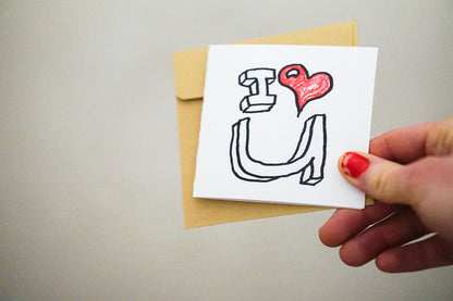 I heart u Card