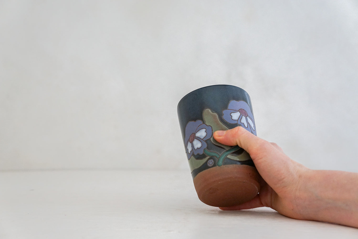 Purple Pansy Cup in Darby