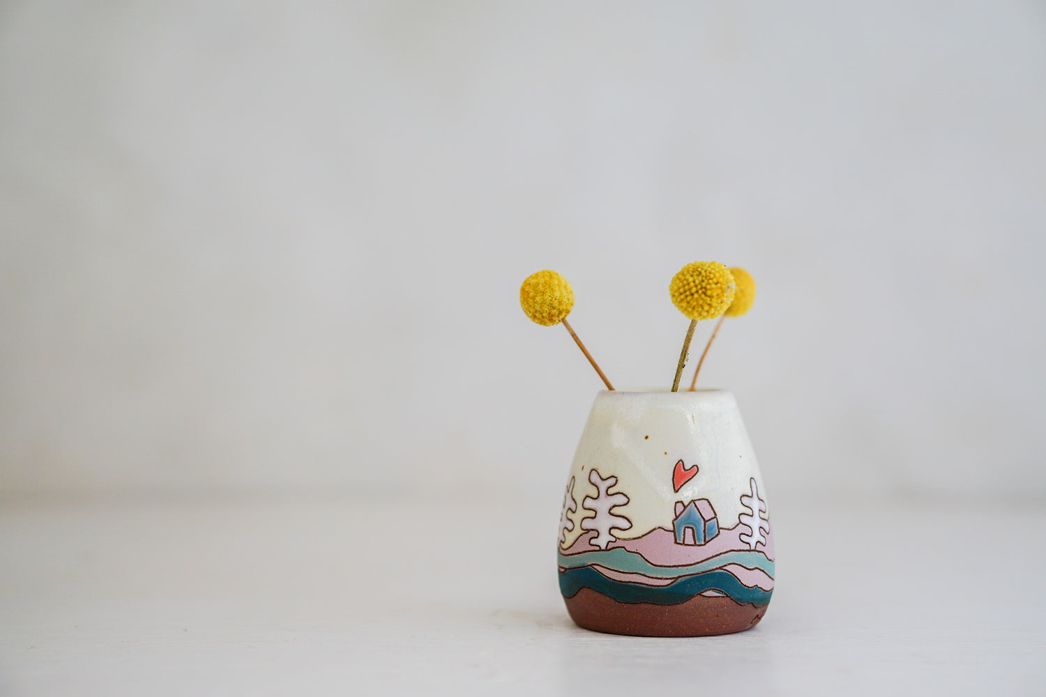 Coming Home bud vase in Bone