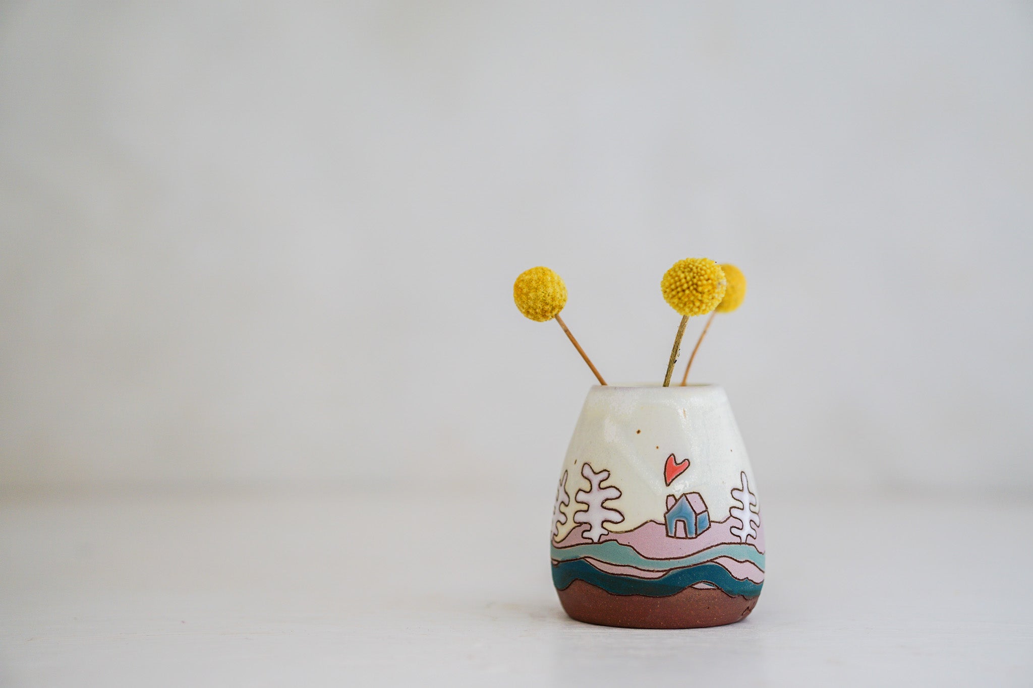 Coming Home bud vase in Bone