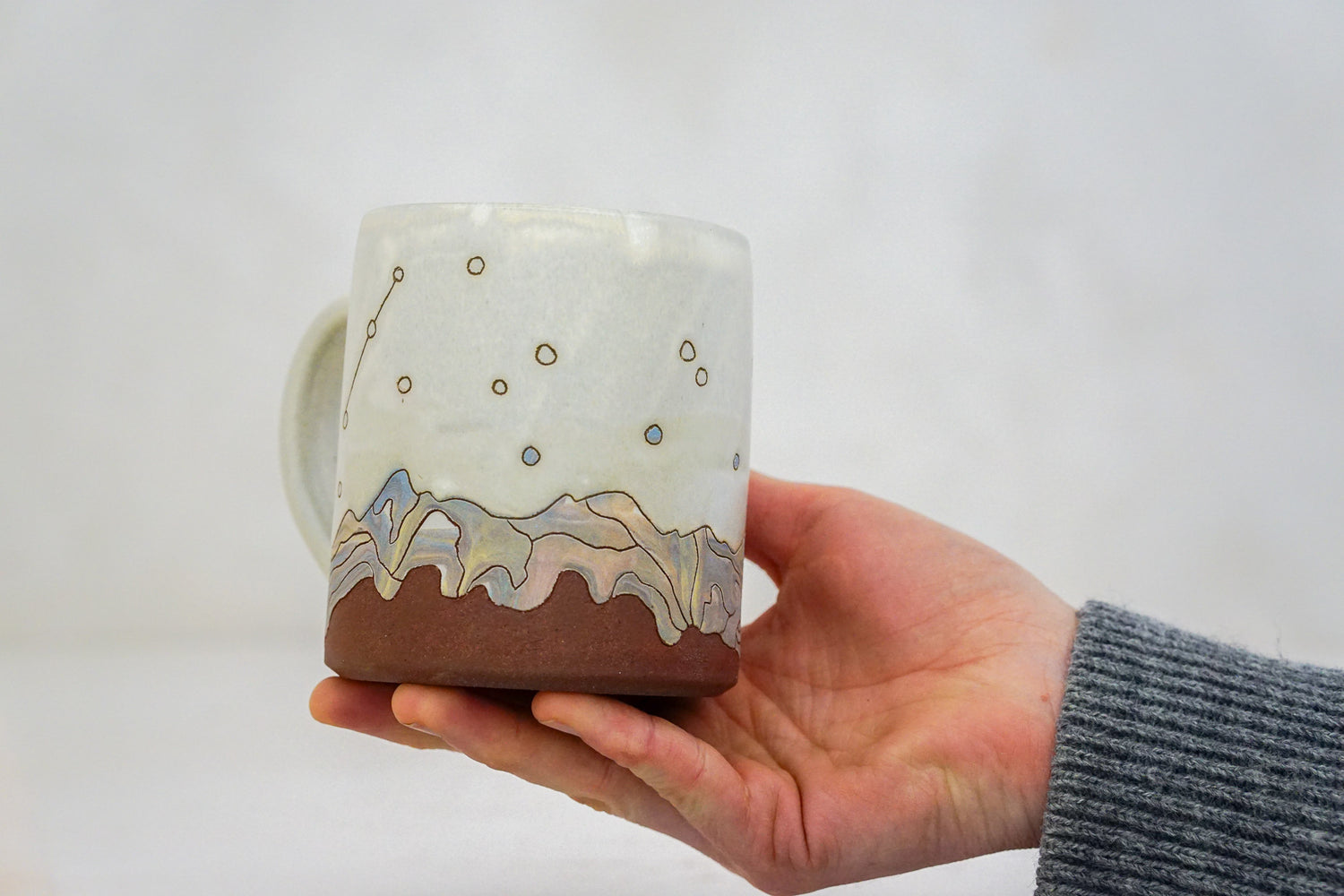 Moonphase mug in Bone
