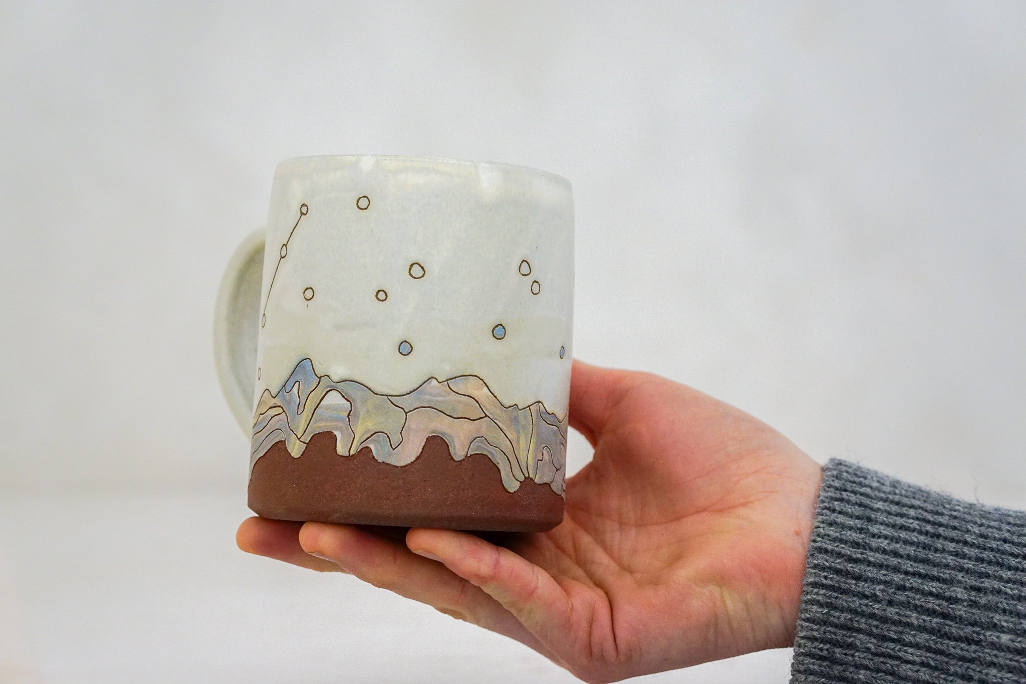 Moonphase mug in Bone