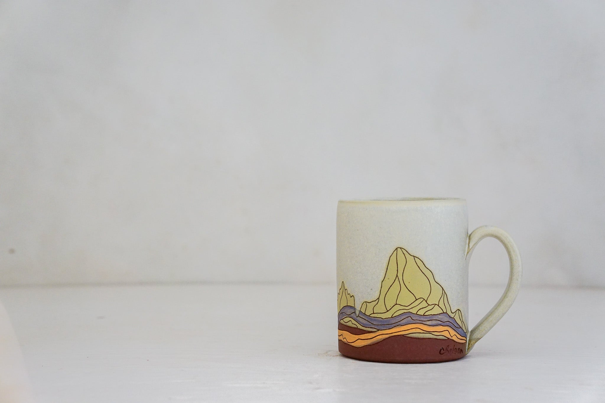 W Teton mug in Bone