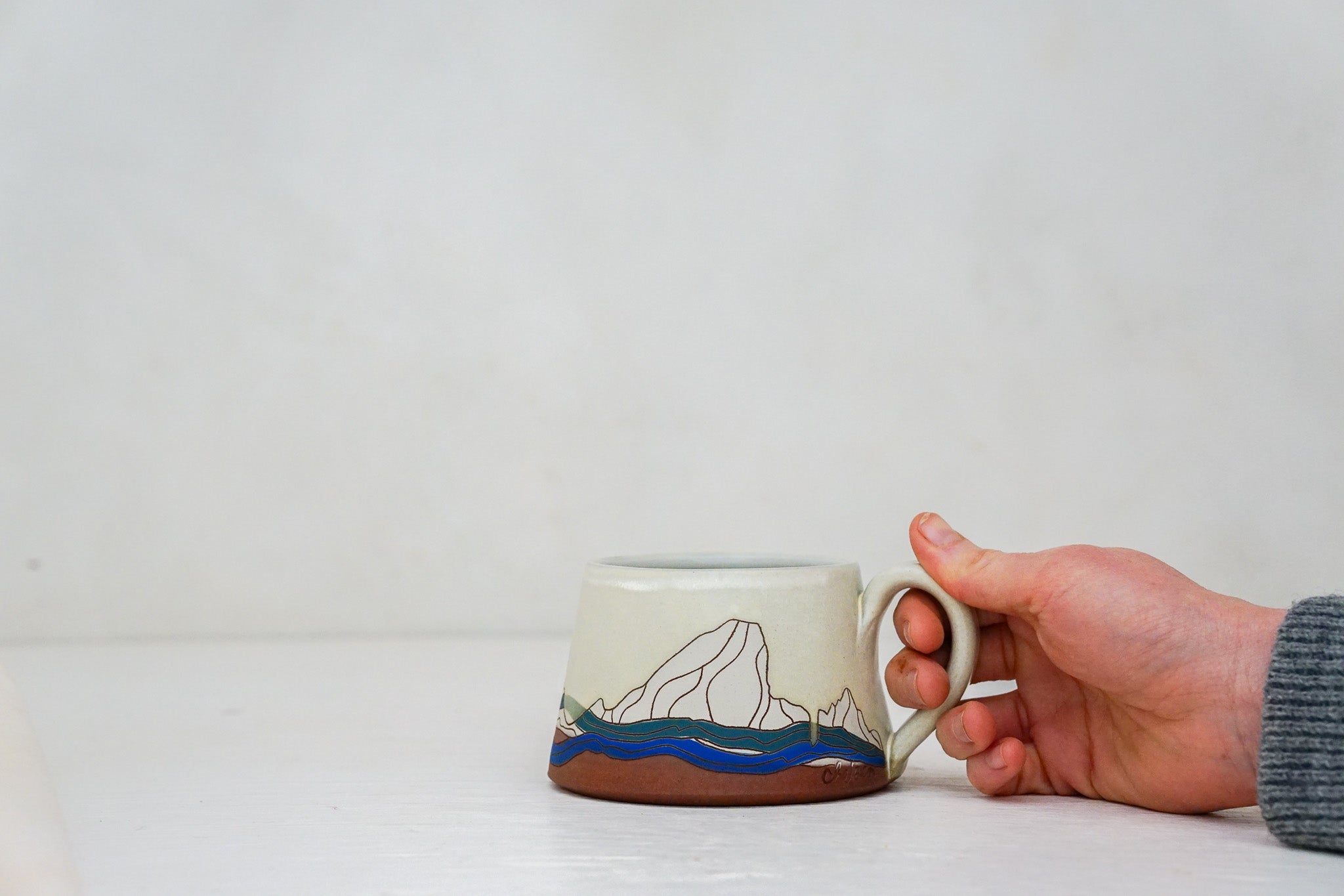 E Teton short mug in Bone