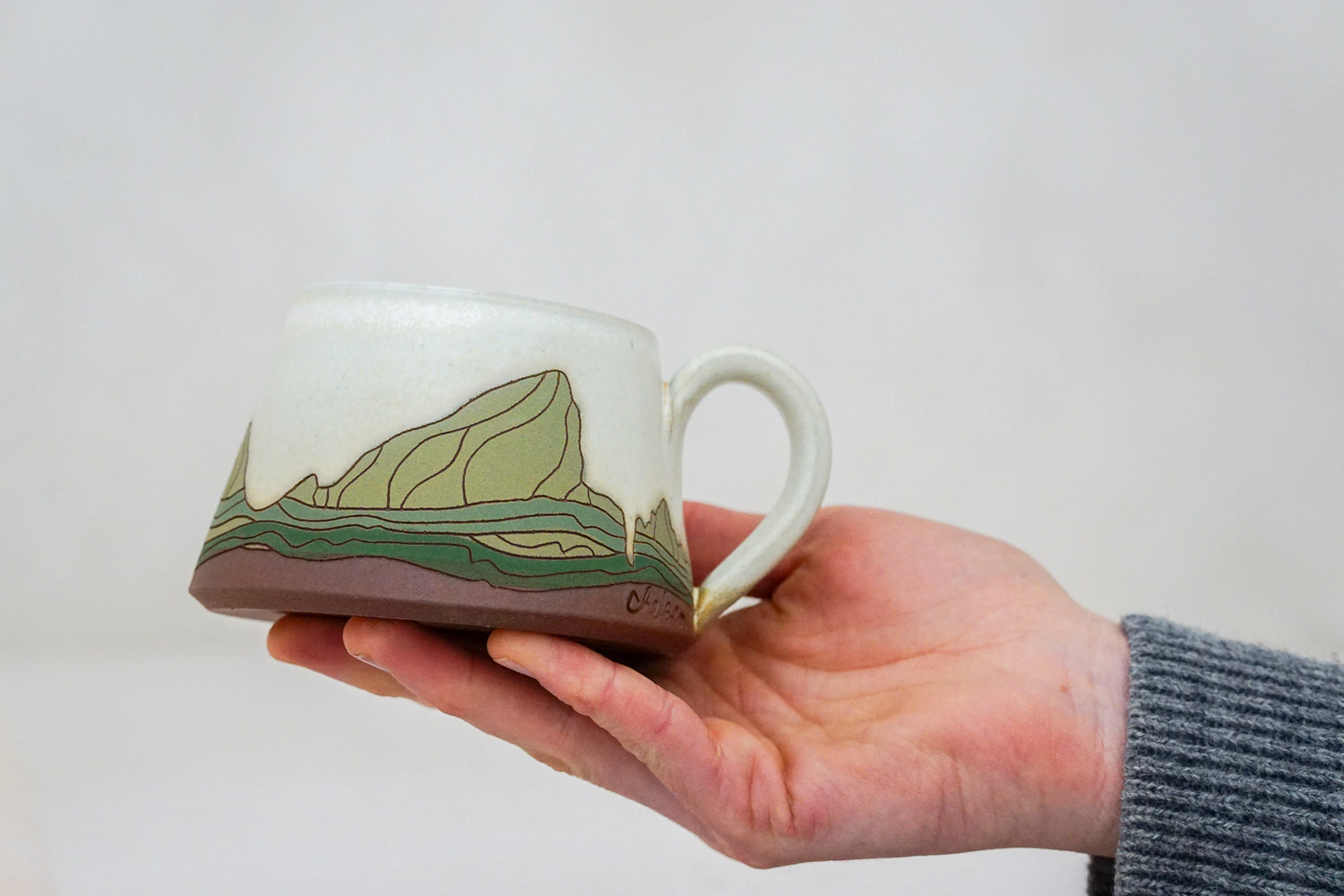 E Teton Greens mug short in Bone