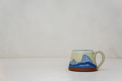 W Teton Blues short mug in Bone