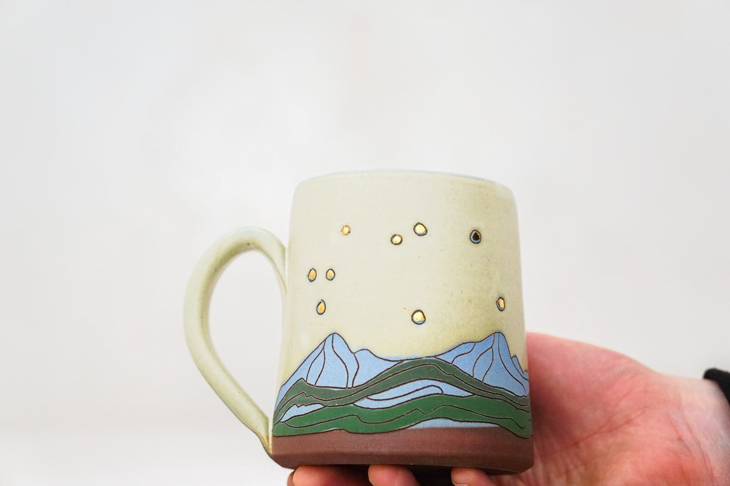 GOLD moon mug in Bone*