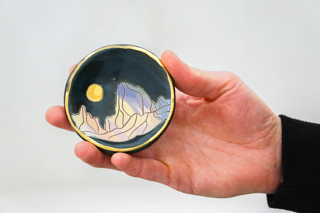 Crazy Rainbow W Teton Ring Dish 6