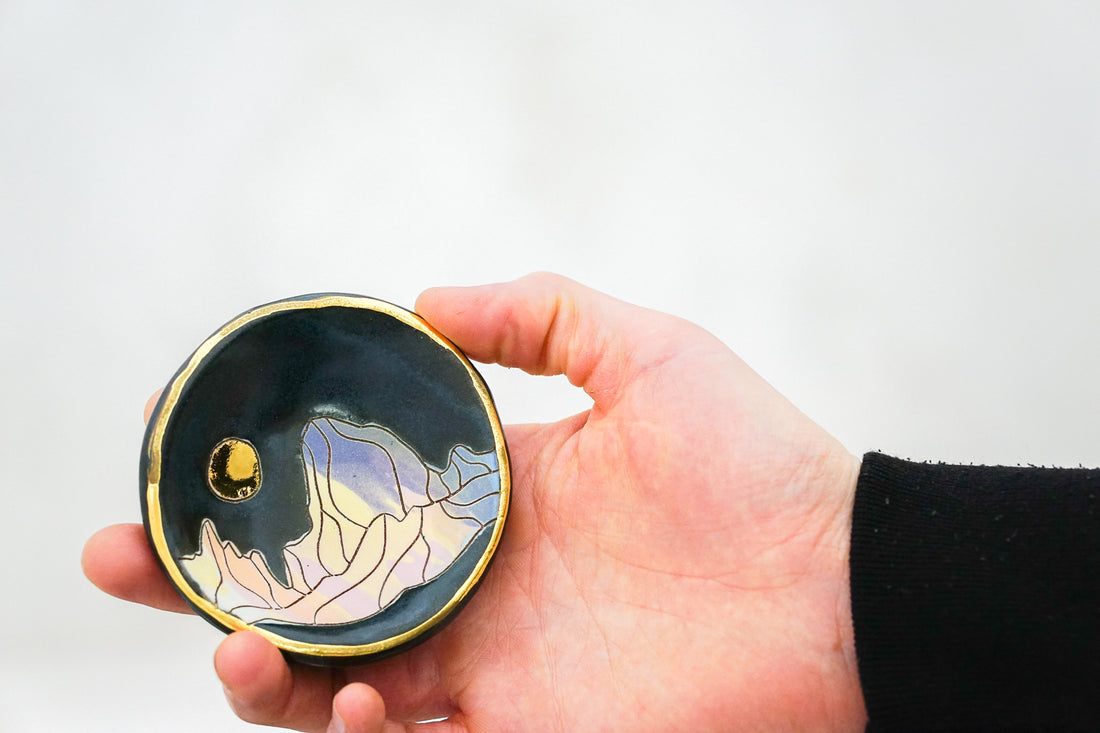 Crazy Rainbow W Teton Ring Dish 6