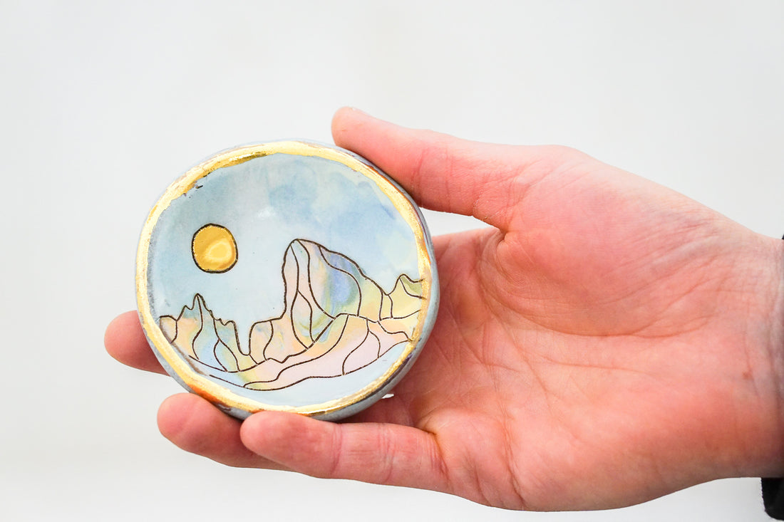 Crazy Rainbow W Teton Ring Dish 1