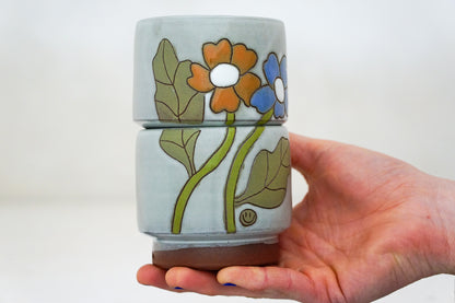 Good things come in Two Stacker cups in White