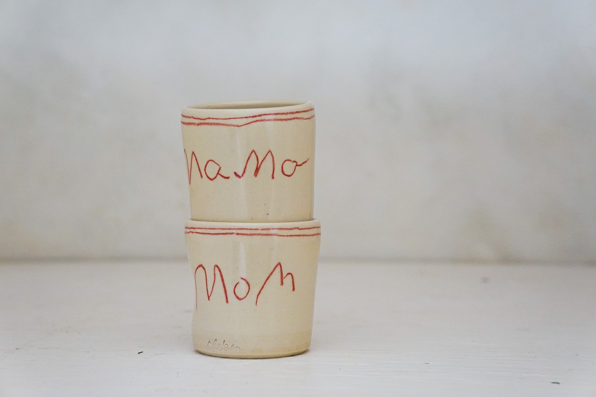 Mom cup in Red pencil
