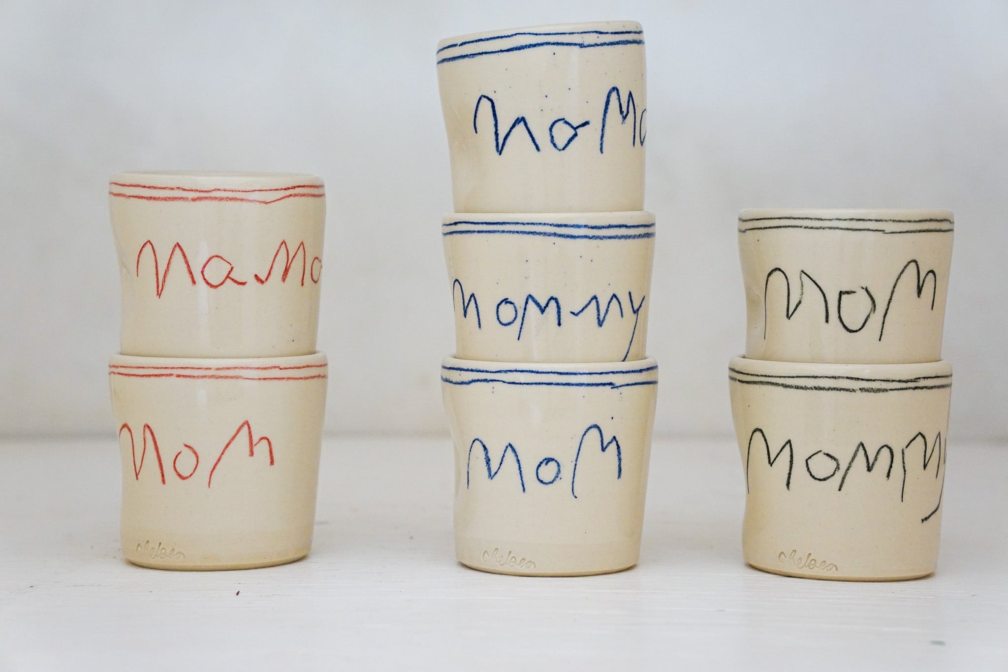 Mom cup in Red pencil