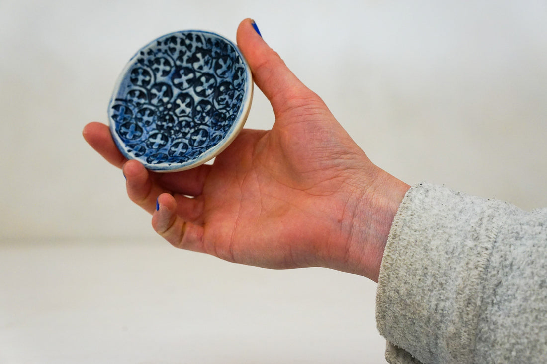 Eucalyptus cobalt ring dish 1