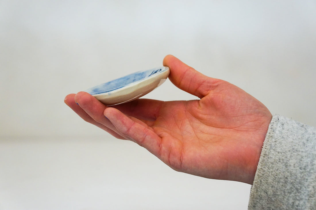 Eucalyptus cobalt ring dish 2