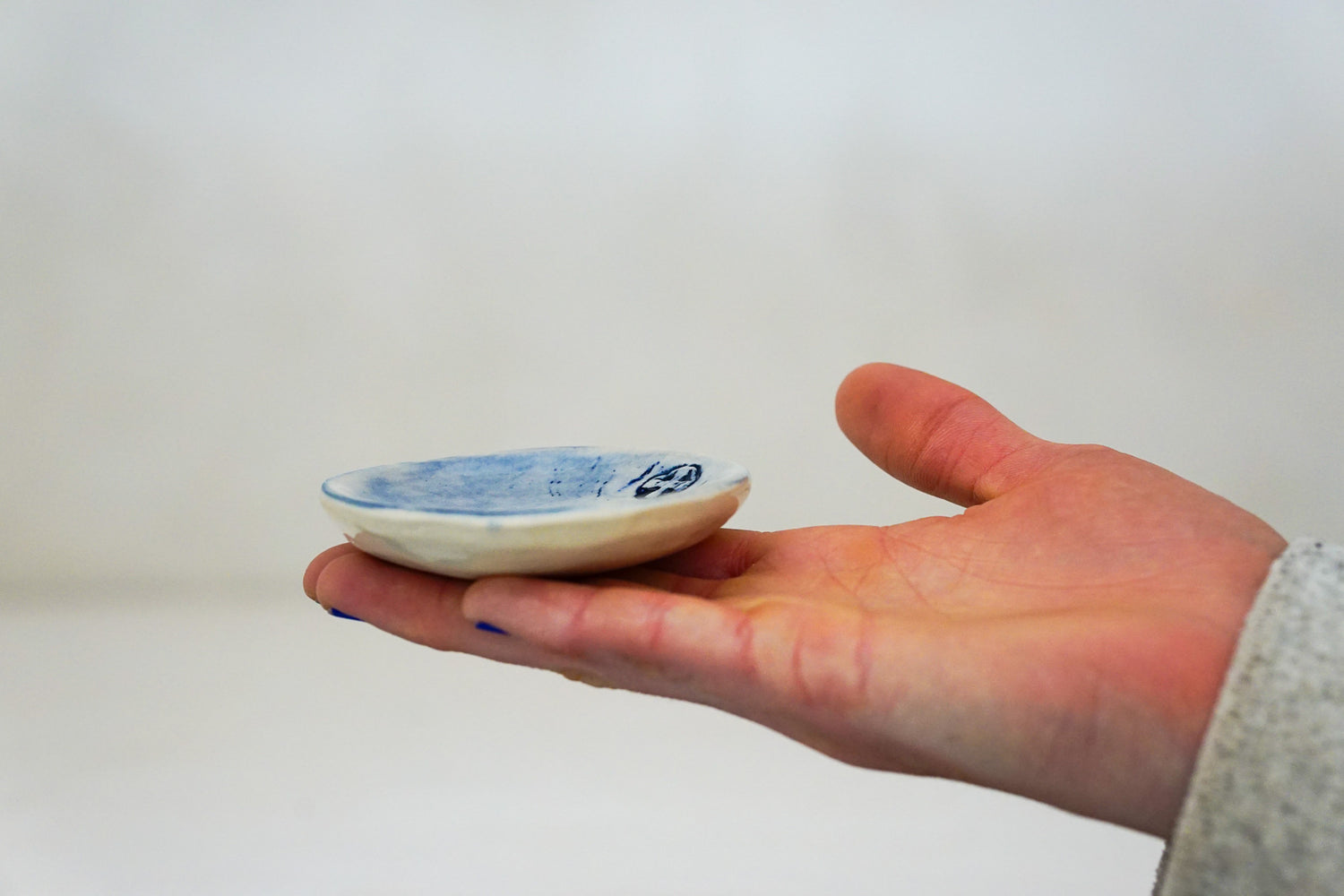 Eucalyptus cobalt ring dish 2