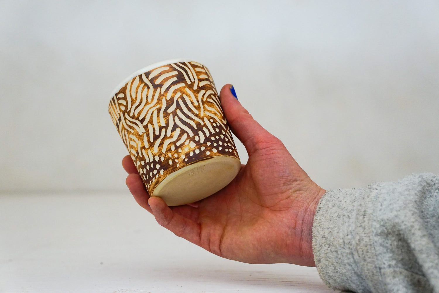 Carved cup