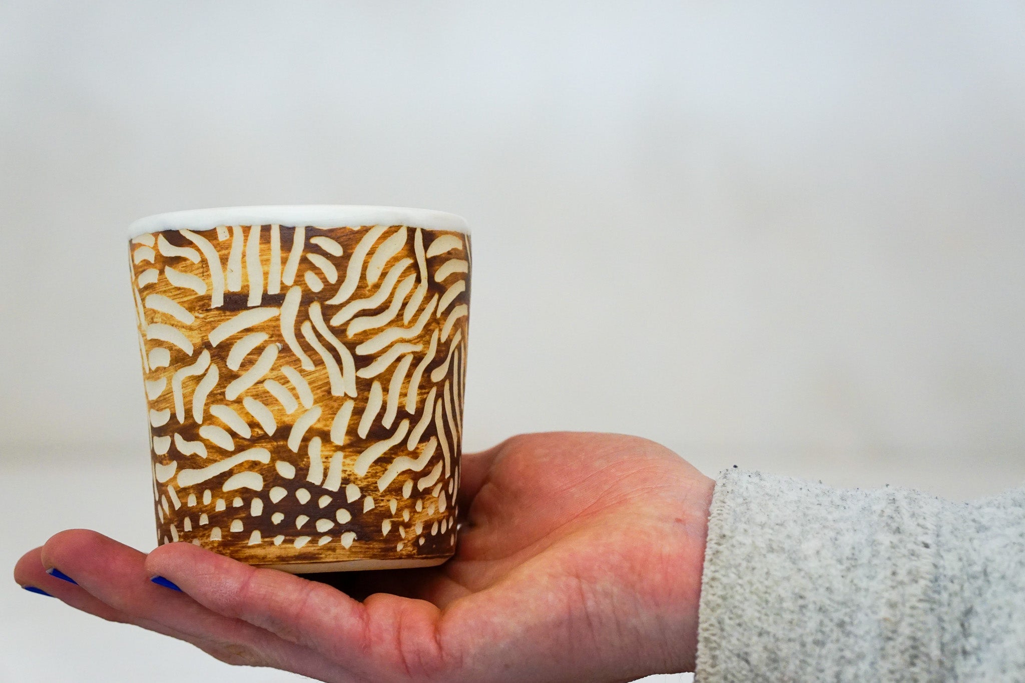 Carved cup