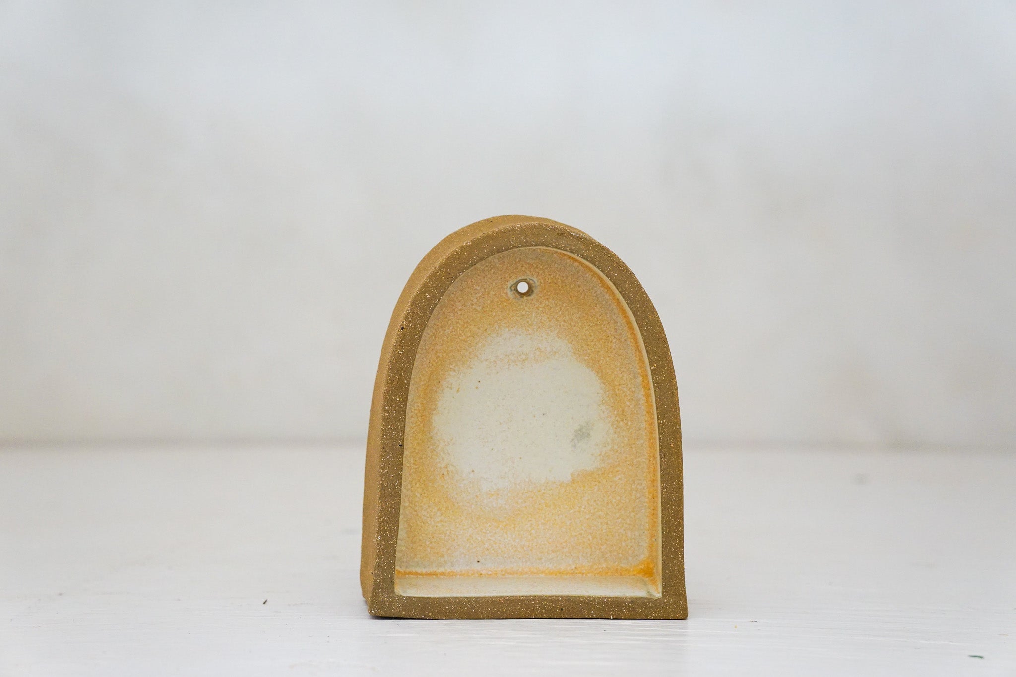 Handbuilt Arch Wall Shelf in bone