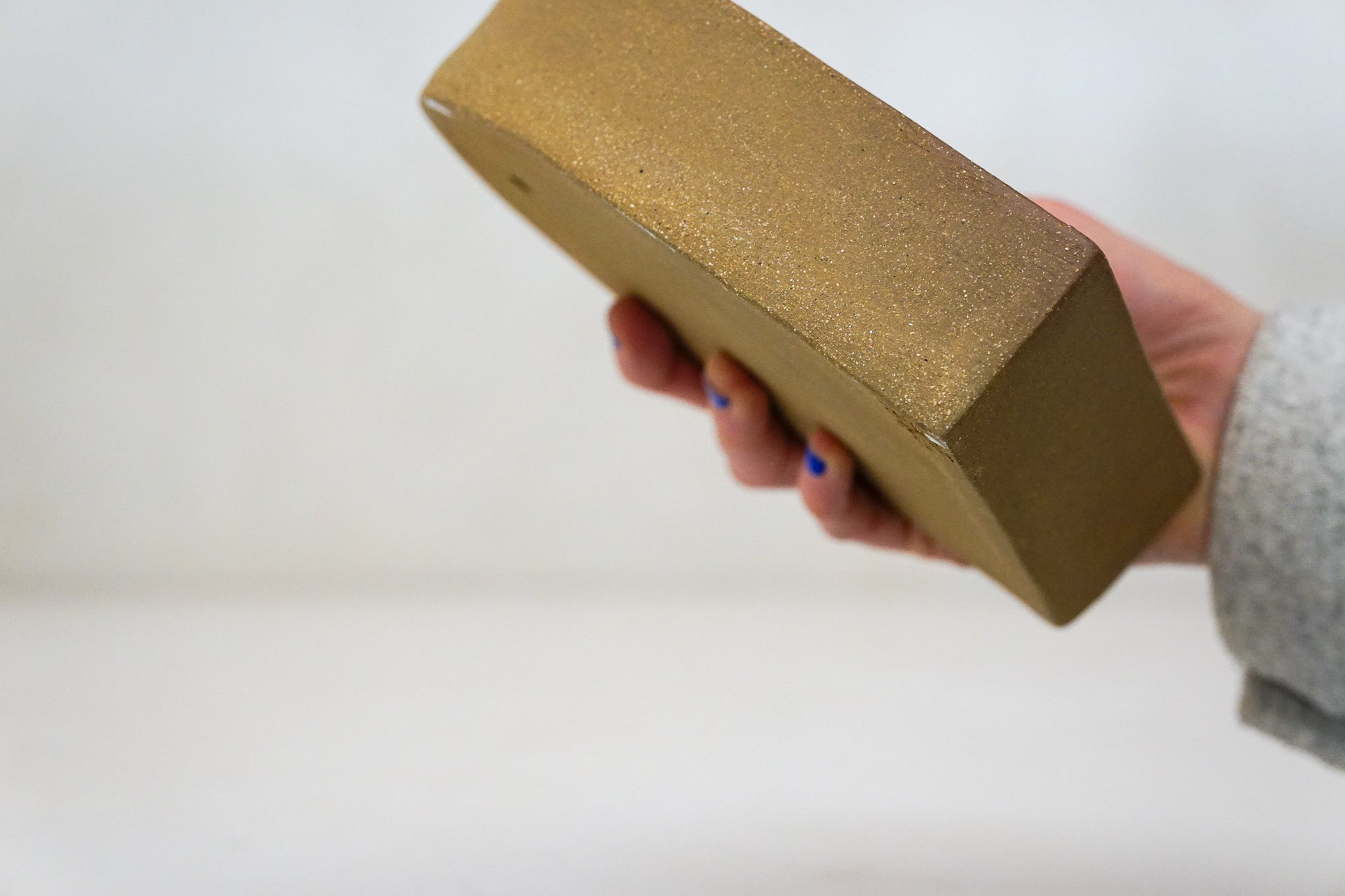 Handbuilt Arch Wall Shelf Brown Clay MED size