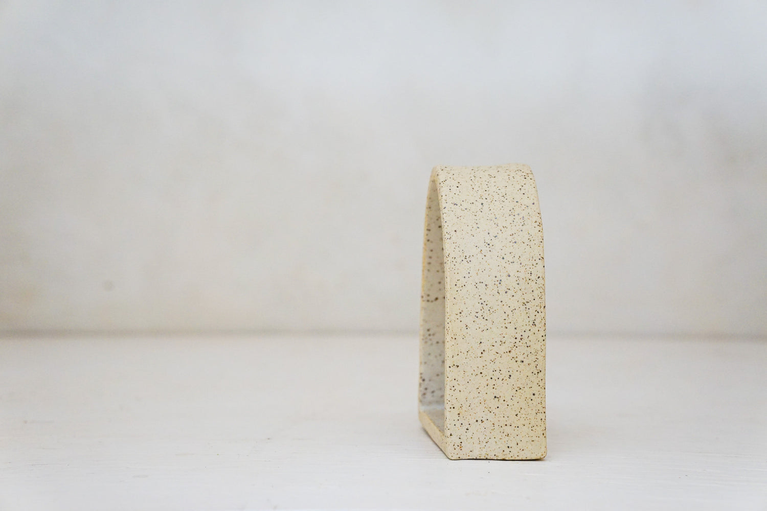 Handbuilt Arch Wall Shelf Speck clay