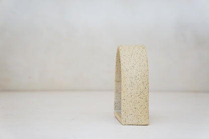 Handbuilt Arch Wall Shelf Speck clay