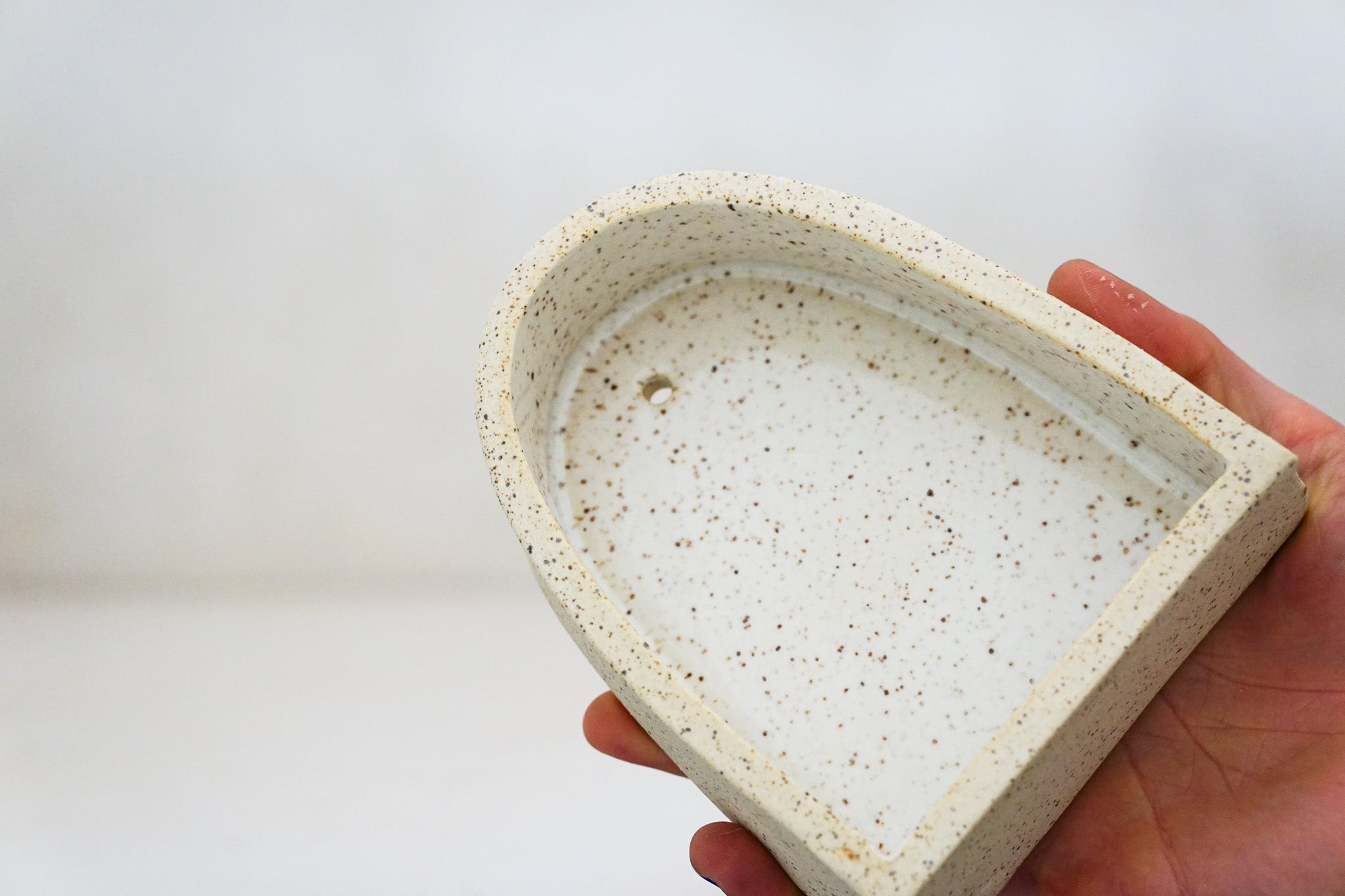 Handbuilt Arch Wall Shelf Speck clay