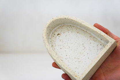 Handbuilt Arch Wall Shelf Speck clay