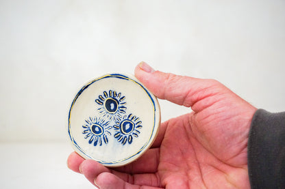 GOLD Dandelion flower ring dish