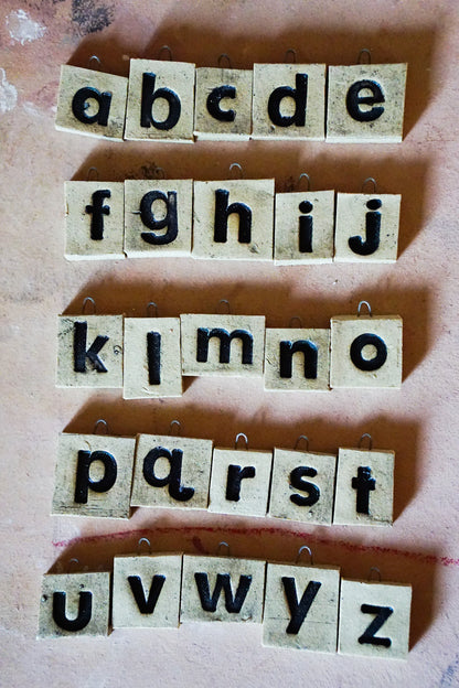Letter charm Keychain