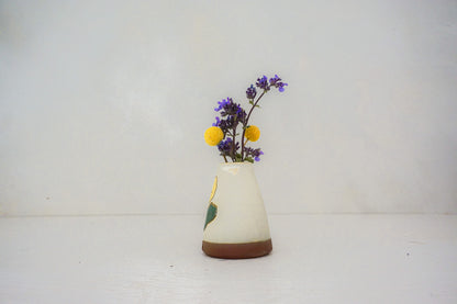 Yellow Flower Vase in BONE