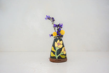 Yellow Crocus flower vase in DARBY